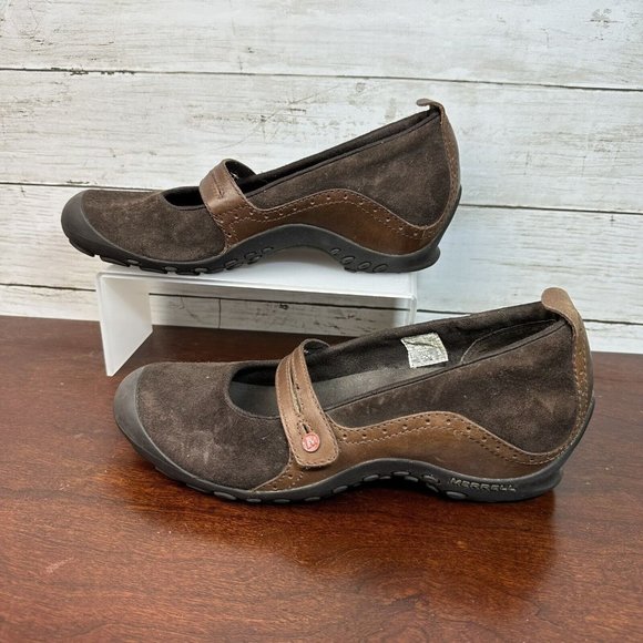 Merrell Performance Women's Plaza Bandeau Leather Shoe Size 10 Espresso - Picture 1 of 7